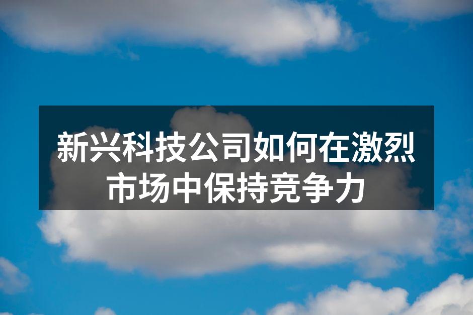 新兴科技公司如何在激烈市场中保持竞争力